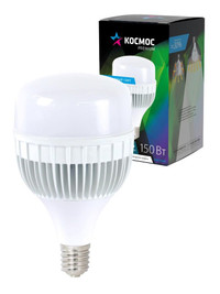 Лампа светодиодная LED 150Вт 220В Е40 D140х231 6500К дневной 13200 лм (Космос) KHWLED150WE4065