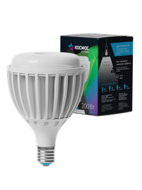 Лампа светодиодная LED 200Вт 220В Е40 D170х248 6500К холодный 19000 лм (Космос) KHWLED200WE4065