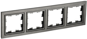 BRITE Рамка 4 поста РУ-4-БрТБ темная бронза (IEK) BR-M42-K45