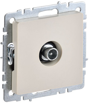 BRITE Розетка TV проходная РТВ10-0-БрКр бежевый (IEK) BR-A10-P-K10
