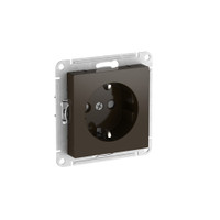 ATLASDESIGN РОЗЕТКА с заземлением со шторками, 16А, быстрозажимные клеммы, МОККО (Systeme Electric) ATN000645S