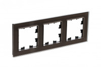 Рамка трехпостовая ATLASDESIGN NATURE, ОРГАНИЧЕСКОЕ СТЕКЛО МОККО (Systeme Electric) ATN320603