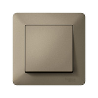 ATLASDESIGN AIR 1-постовая РАМКА, ШАМПАНЬ/дымчатый черный (Systeme Electric) ATN220501