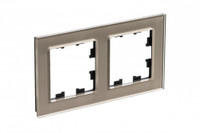 Рамка двухпостовая ATLASDESIGN NATURE, ОРГАНИЧЕСКОЕ СТЕКЛО ШАМПАНЬ (Systeme Electric) ATN320502