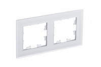 Рамка двухпостовая ATLASDESIGN NATURE, МАТОВОЕ ОРГАНИЧЕСКОЕ СТЕКЛО БЕЛЫЙ (Systeme Electric) ATN330102
