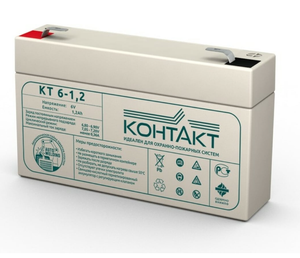 Аккумулятор КТ 6-1,2 6В 1.2Ач (Контакт АКБ) КТ 6-1.2