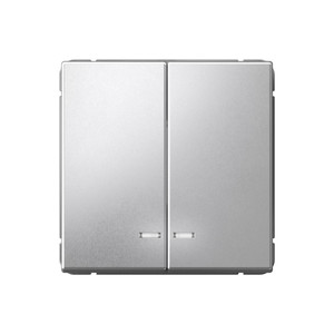 ARTGALLERY 2-клавишный ВЫКЛЮЧАТЕЛЬ с подсветкой, сх.5а, 10АХ, механизм, быстрозажимные клеммы, АЛЮМИНИЙ (Systeme Electric) GAL000353S