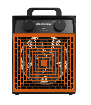Пушка тепловая электрическая на 3 кВт, E3-12 (KALASHNIKOV) KVF-E3-12