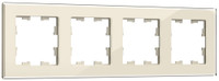 BRITE Рамка 4 поста РУ-4-2-БрВа стекло ванильный (IEK) BR-M42-G-K10
