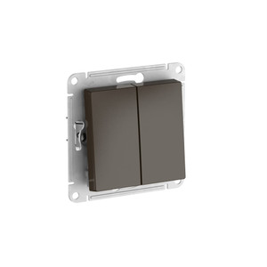 ATLASDESIGN 2-клавишный ПЕРЕКЛЮЧАТЕЛЬ, сх.6/2, 10АХ, быстрозажимные клеммы, МОККО (Systeme Electric) ATN000665S