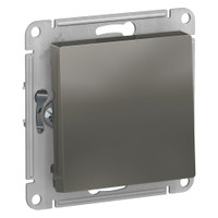 Выключатель одноклавишный ATLASDESIGN схема 1 10АХ механизм сталь (Systeme Electric) ATN000911