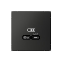 ARTGALLERY USB розетка тип-С 65Вт высокоскор.заряд. QC, PD, механизм, базальт (Systeme Electric) GAL001427