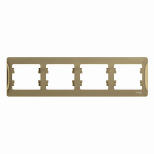 GLOSSA Рамка горизонтальная 4 поста титан (Systeme Electric) GSL000404