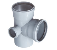 Крестовина 110х110х50 87 град двухплоскостная, левая, канализационная (Valfex) 28111150