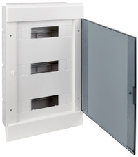 Щит распределительный встраиваемый на 36 модулей с прозрачной дверцей белый IP40 (ЩРв-П-36) (RUVinil) 68136