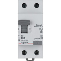 ВДТ RX3 - 2П - 40 А - тип AC - 30 мА - 2 модуля (Legrand/Daccord) 402025