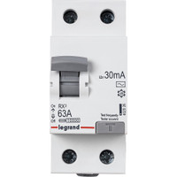 ВДТ RX3 - 2П - 63 А - тип AC - 30 мА - 2 модуля (Legrand/Daccord) 402026