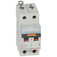 Выключатель автоматический двухполюсный 16А C DX3 25кА (Legrand/Daccord) 409768