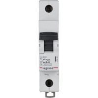 Выключатель автоматический однополюсный RX3 4,5 кА C 20 А (Legrand/Daccord) 419665
