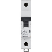 Выключатель автоматический однополюсный RX3 4,5 кА C 25 А (Legrand/Daccord) 419666
