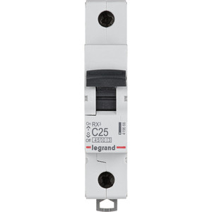 Выключатель автоматический однополюсный RX3 4,5 кА C 25 А (Legrand/Daccord) 419666