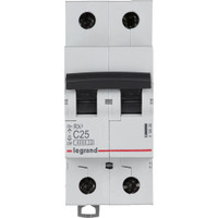 Выключатель автоматический двухполюсный RX3 4,5 кА C 25 А (Legrand/Daccord) 419699