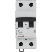 Выключатель автоматический двухполюсный RX3 4,5 кА C 40 А (Legrand/Daccord) 419701