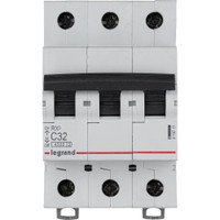 Выключатель автоматический трехполюсный RX3 4,5 кА C 32 А (Legrand/Daccord) 419711