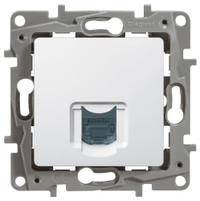 ETIKA Розетка компьютерная RJ45 категория 5 UTP белая (Legrand/Daccord) 672241