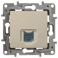 ETIKA Розетка компьютерная RJ45 категория 5 UTP слоновая кость (Legrand/Daccord) 672341