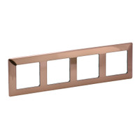 Valena LIFE Рамка 4 поста медь универсальная (Legrand/Daccord) 754164