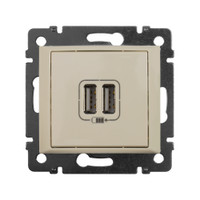 VALENA Розетка двойная USB слоновая кость (Legrand/Daccord) 774170