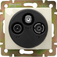 VALENA Розетка телевизионная TV-FM-SAT звезда в рамку слоновая кость (Legrand/Daccord) 774335