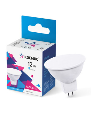 Лампа светодиодная LED 12Вт JCDR 220В GU5.3 D50х57 4500 белый 1170лм (Космос) LkecLED12wJCDRC45