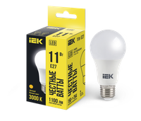 Лампа светодиодная A60 груша 11Вт 230В 3000К E27 IEK (IEK) LLE-A60-11-230-30-E27