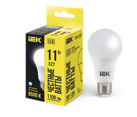 Лампа светодиодная A60 груша 11Вт 230В 6500К E27 IEK (IEK) LLE-A60-11-230-65-E27