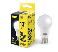 Лампа светодиодная A60 груша 13Вт 230В 4000К E27 IEK (IEK) LLE-A60-13-230-40-E27