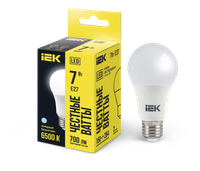 Лампа светодиодная A60 груша 7Вт 230В 6500К E27 IEK (IEK) LLE-A60-7-230-65-E27