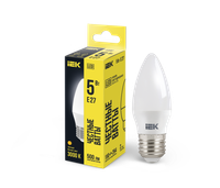 Лампа светодиодная C35 свеча 5Вт 230В 3000К E27 (IEK) LLE-C35-5-230-30-E27