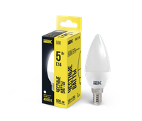 Лампа светодиодная C35 свеча 5Вт 230В 4000К E14 IEK (IEK) LLE-C35-5-230-40-E14