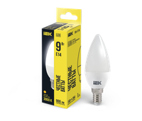Лампа светодиодная C35 свеча 9Вт 230В 3000К E14 IEK (IEK) LLE-C35-9-230-30-E14
