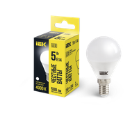 Лампа светодиодная G45 шар 5Вт 230В 4000К E14 IEK (IEK) LLE-G45-5-230-40-E14