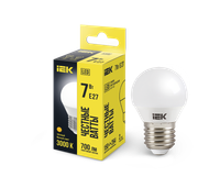 Лампа светодиодная G45 шар 7Вт 230В 3000К E27 IEK (IEK) LLE-G45-7-230-30-E27