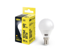 Лампа светодиодная G45 шар 9Вт 230В 3000К E14 IEK (IEK) LLE-G45-9-230-30-E14