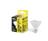 Лампа светодиодная MR16 софит 5Вт 230В 6500К GU5.3 IEK (IEK) LLE-MR16-5-230-65-GU5