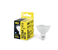 Лампа светодиодная MR16 софит 7Вт 230В 6500К GU5.3 IEK (IEK) LLE-MR16-7-230-65-GU5