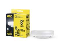 Лампа светодиодная T75 таблетка 8Вт 230В 4000К GX53 IEK (IEK) LLE-T80-8-230-40-GX53