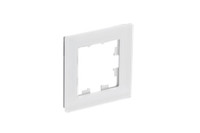ATLASDESIGN NATURE 1-постовая РАМКА, НАТУРАЛЬНОЕ СТЕКЛО, БЕЛЫЙ (Systeme Electric) ATN360101