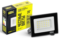 Прожектор СДО 06-20 светодиодный черный IP65 4000K (IEK) LPDO601-20-40-K02