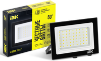 Прожектор СДО 06-50 светодиодный черный IP65 4000K (IEK) LPDO601-50-40-K02